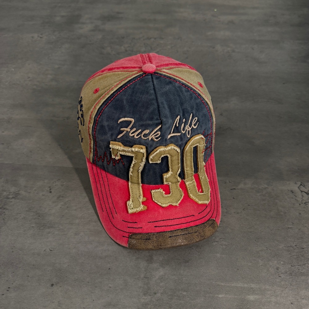 Asspizza Austin Babbitt Hat Men Red Brown Distressed 730‎ F*** Life Trucker Cap